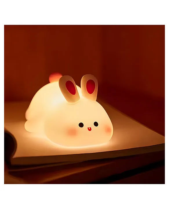 lying flat bunny night light bunny sleep lamp animal lamp Cute Light Up Bunny silicone