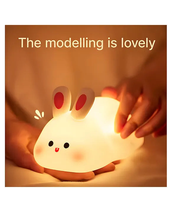 lying flat bunny night light bunny sleep lamp animal lamp Cute Light Up Bunny silicone