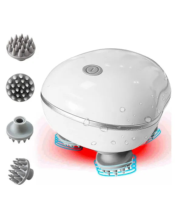 Rechargeable Electric Scalp Massager for Head, Hair Growth, Stress Relief(in colours red, white, pink, green, blue)