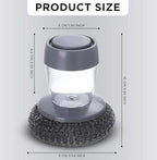 Premium Soap Dispensing Palm Brush for Dishwashing Kitchen